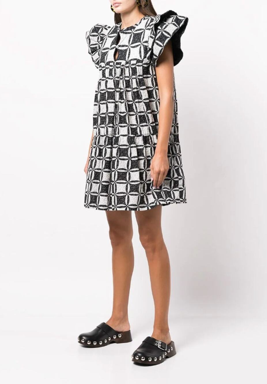 Sea New York Catalina Sleeveless Quilted Yoke Tunic Dress Womens XSmall New
